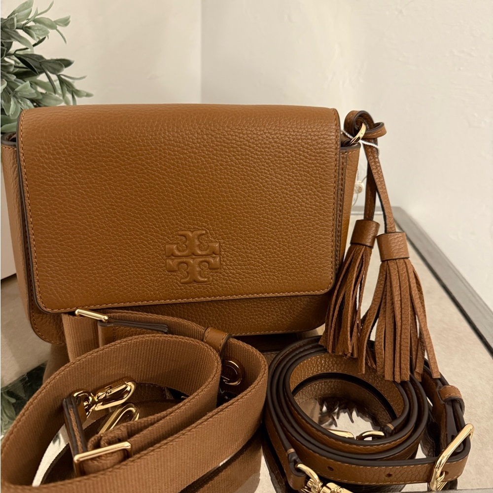 Tory Burch Thea Flap Crossbody In Tiramisu